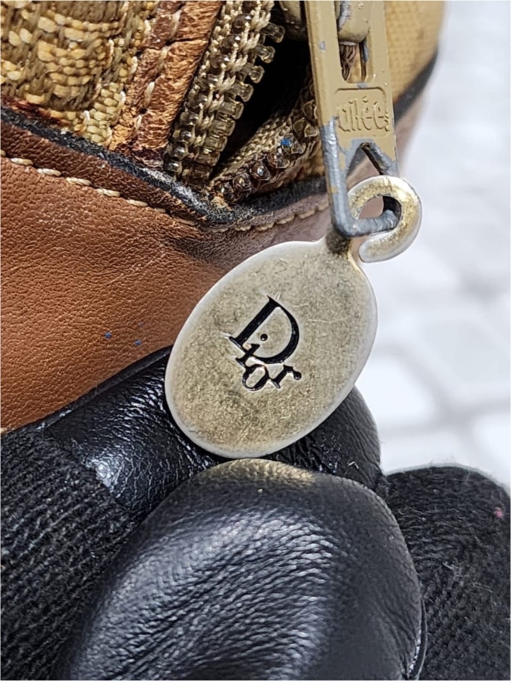 Authentic Christian Dior Vintage Canvas Boston Bag Beige/Brown - Picture 16 of 16